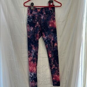 Black and Pink Cosmic Print Leggings